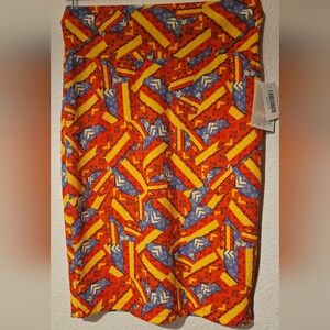 LuLaRoe Vibrant Geometric Skirt - Red, Blue, Yellow